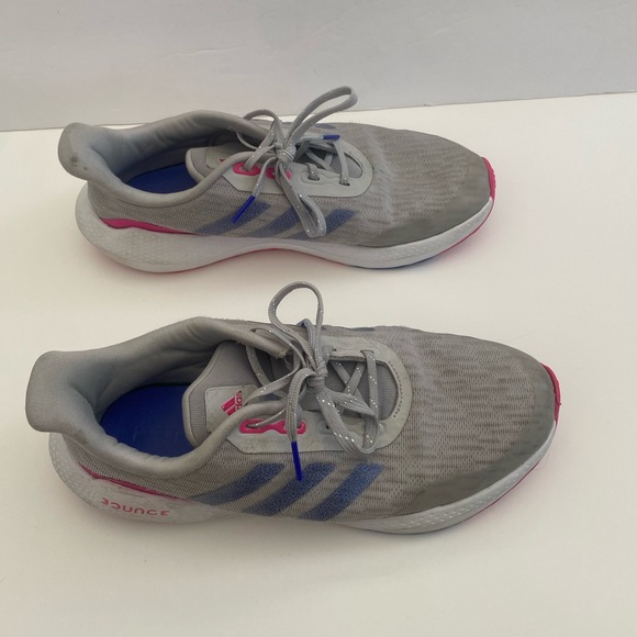 Adidas Girls' Youth EQ 21 Running Shoes in Grey and Pink - Picture 9 of 10